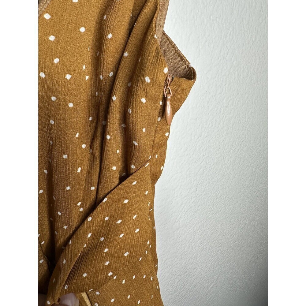 Lulus Dress Womens Small Polka Dot Wrap Mini Ruched Adjustable Straps Summer Par - Picture 4 of 8